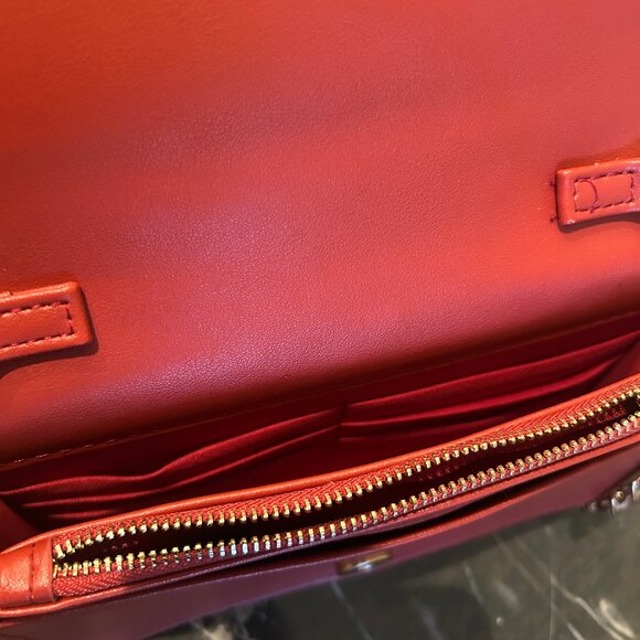 NEW (NWOT) Bebe Mini Sophia Crossbody Bag, rust color w/ goldtone hardware - Picture 15 of 15